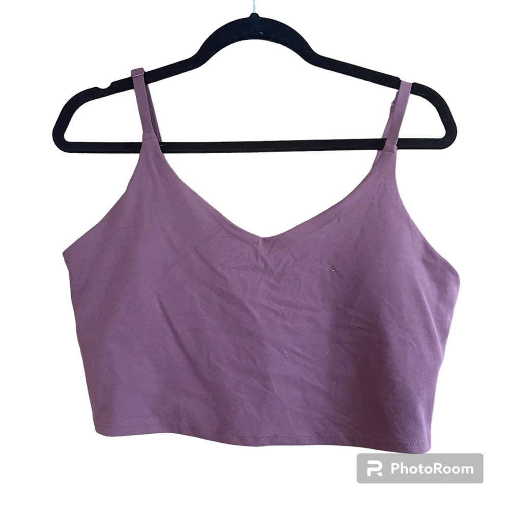 Athleta Mauve Purple Seamless Crop Sports Bra Cami